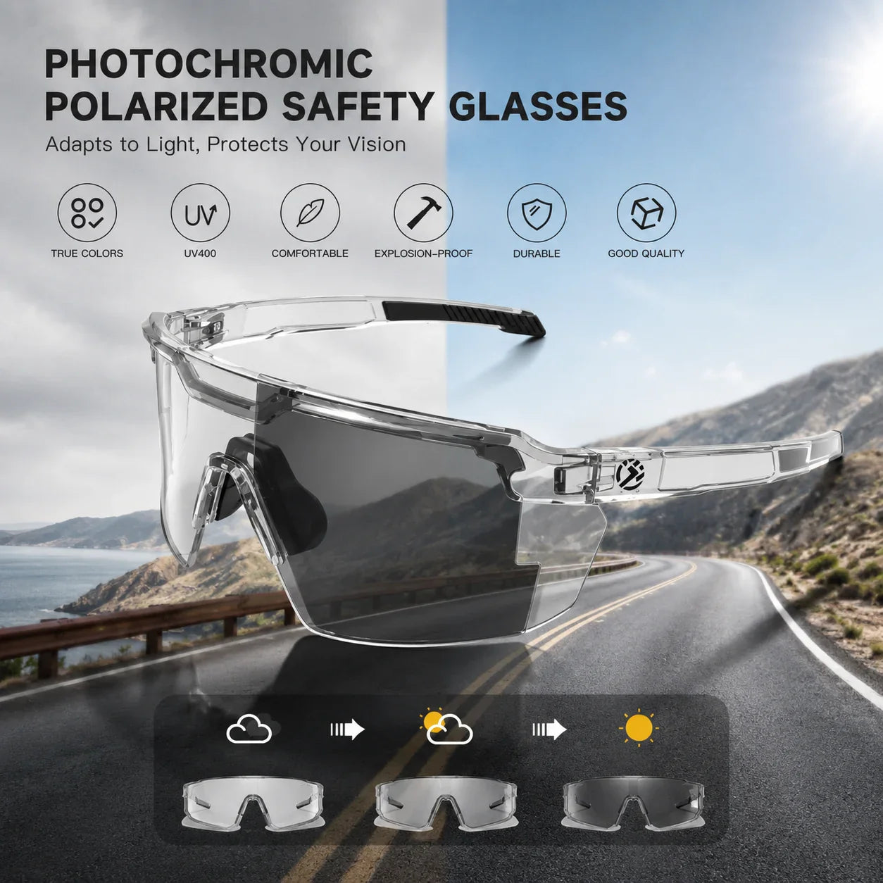 🔥Summer Best-Seller 49% OFF☀️UV400 Photochromic Polarized Safety Glasses☀️
