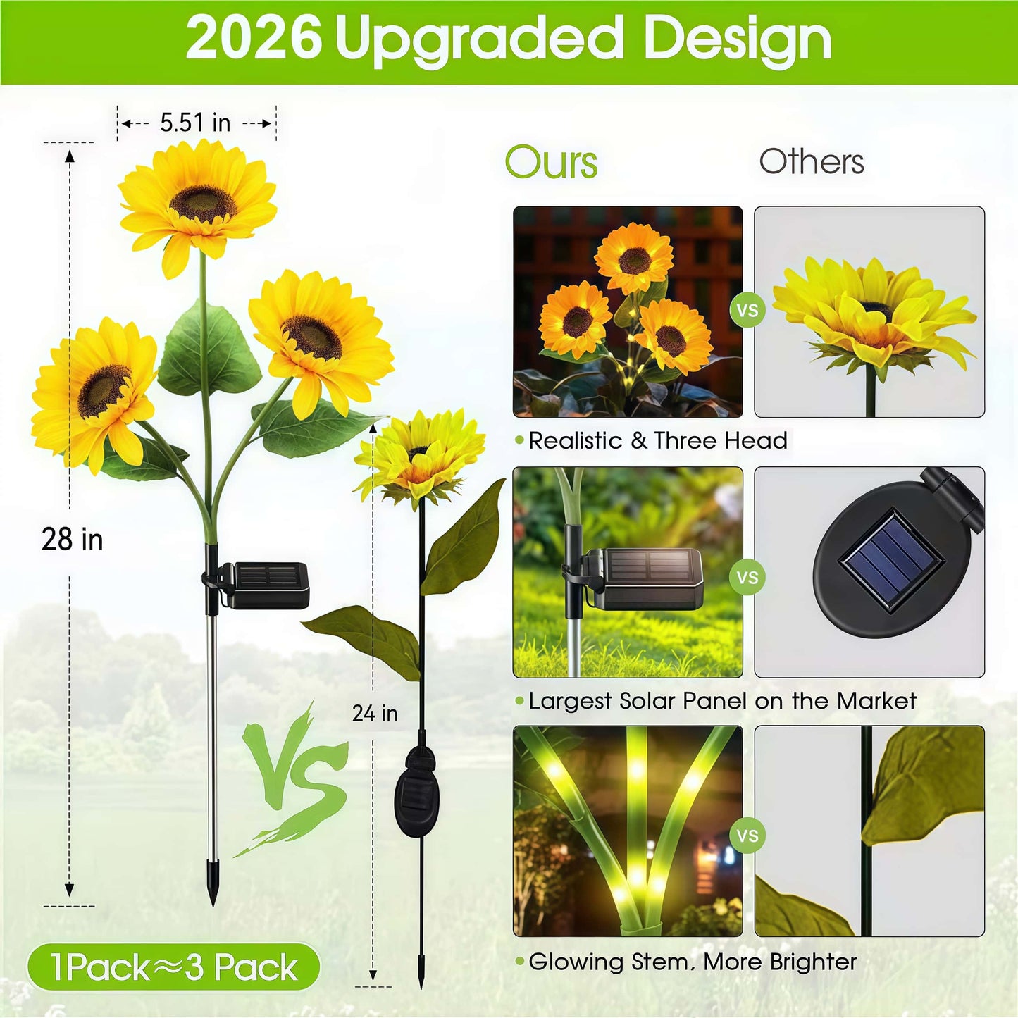 🔥2026 Summer Hot Sale 49% OFF - 🌻Sunflower Solar Powered Lights for Garden