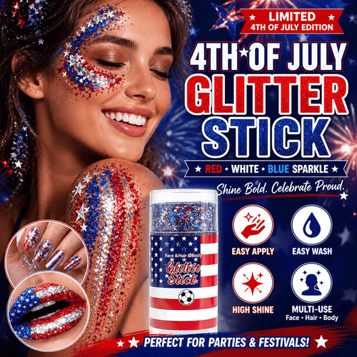 🦅4th of July Glitter Stick✨🔔Red, White & Blue Body & Hair Sparkle