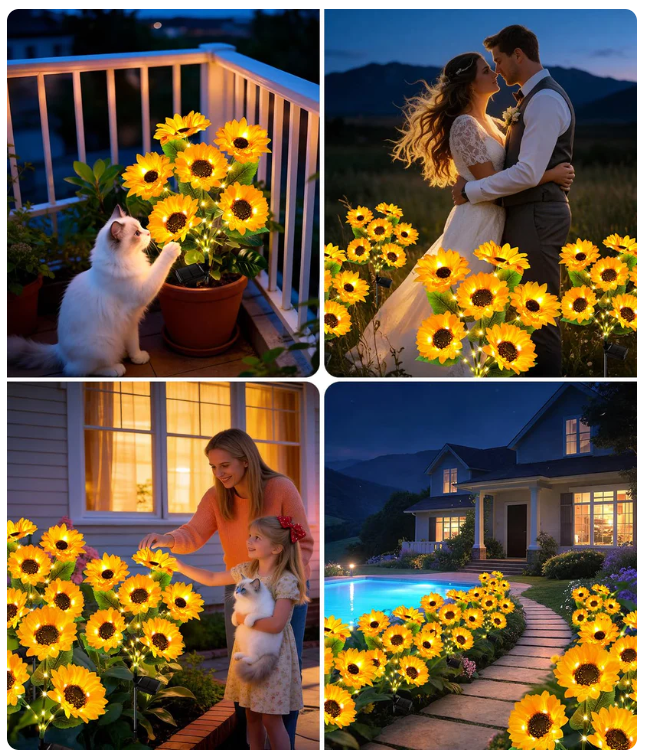 🔥2026 Summer Hot Sale 49% OFF - 🌻Sunflower Solar Powered Lights for Garden