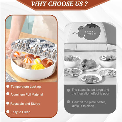 🔥Reusable Aluminum Foil Food Covers
